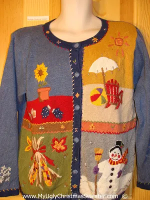 All Seasons Holiday Christmas Sweater 80s