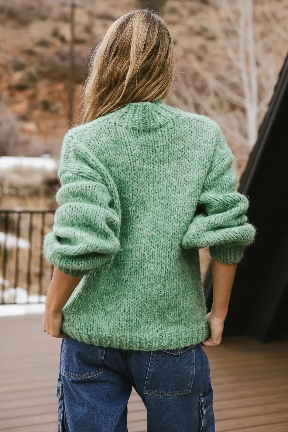 Anastasia Knit Sweater in Green