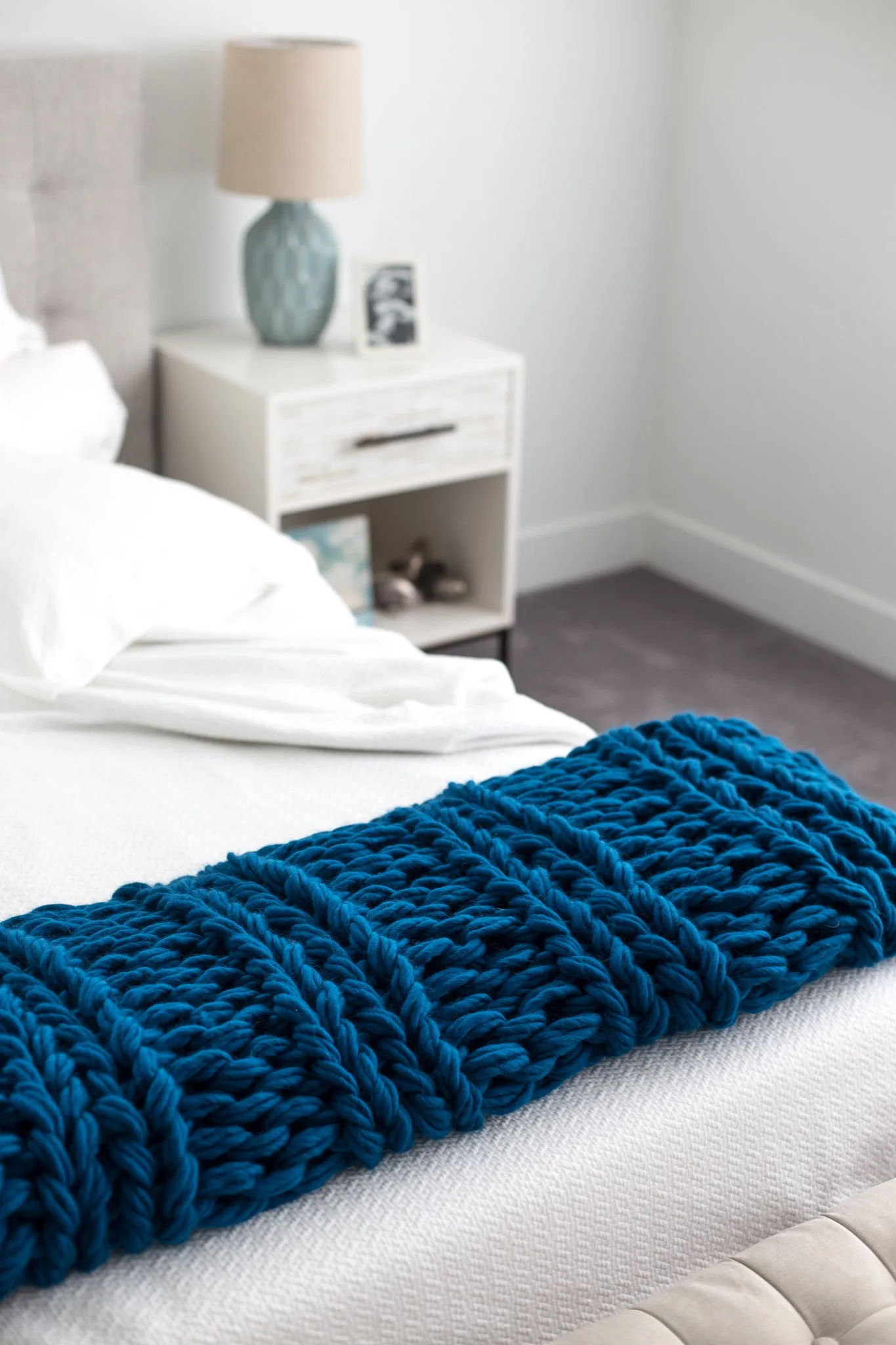 Arm Knit Ribbed Blanket Pattern