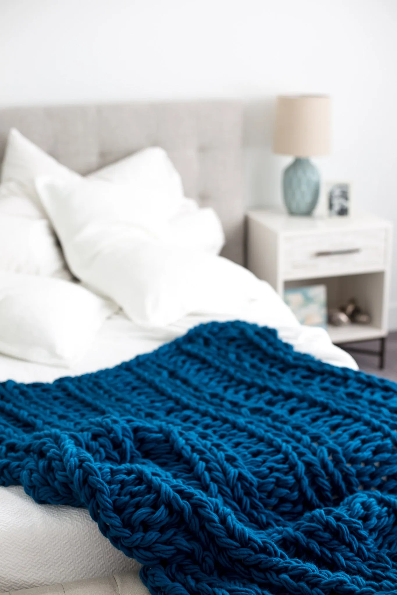 Arm Knit Ribbed Blanket Pattern