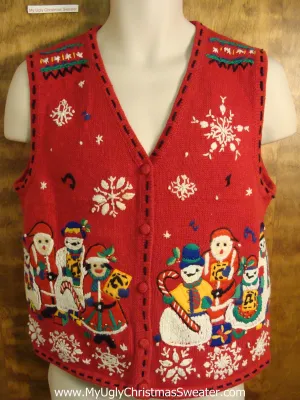 BEST Nordic Snowmen Cute Christmas Sweater Vest