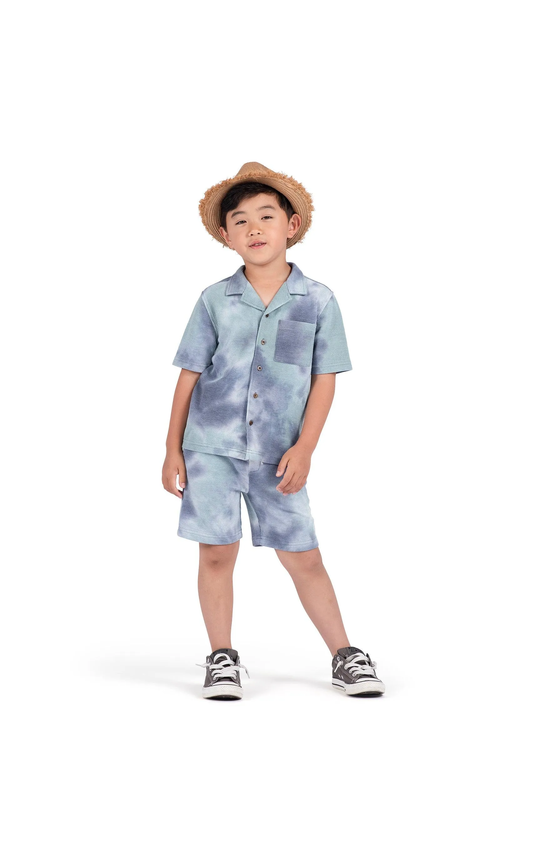 Boys Top | Seafoam Tie Dye Resort Shirt | Appaman