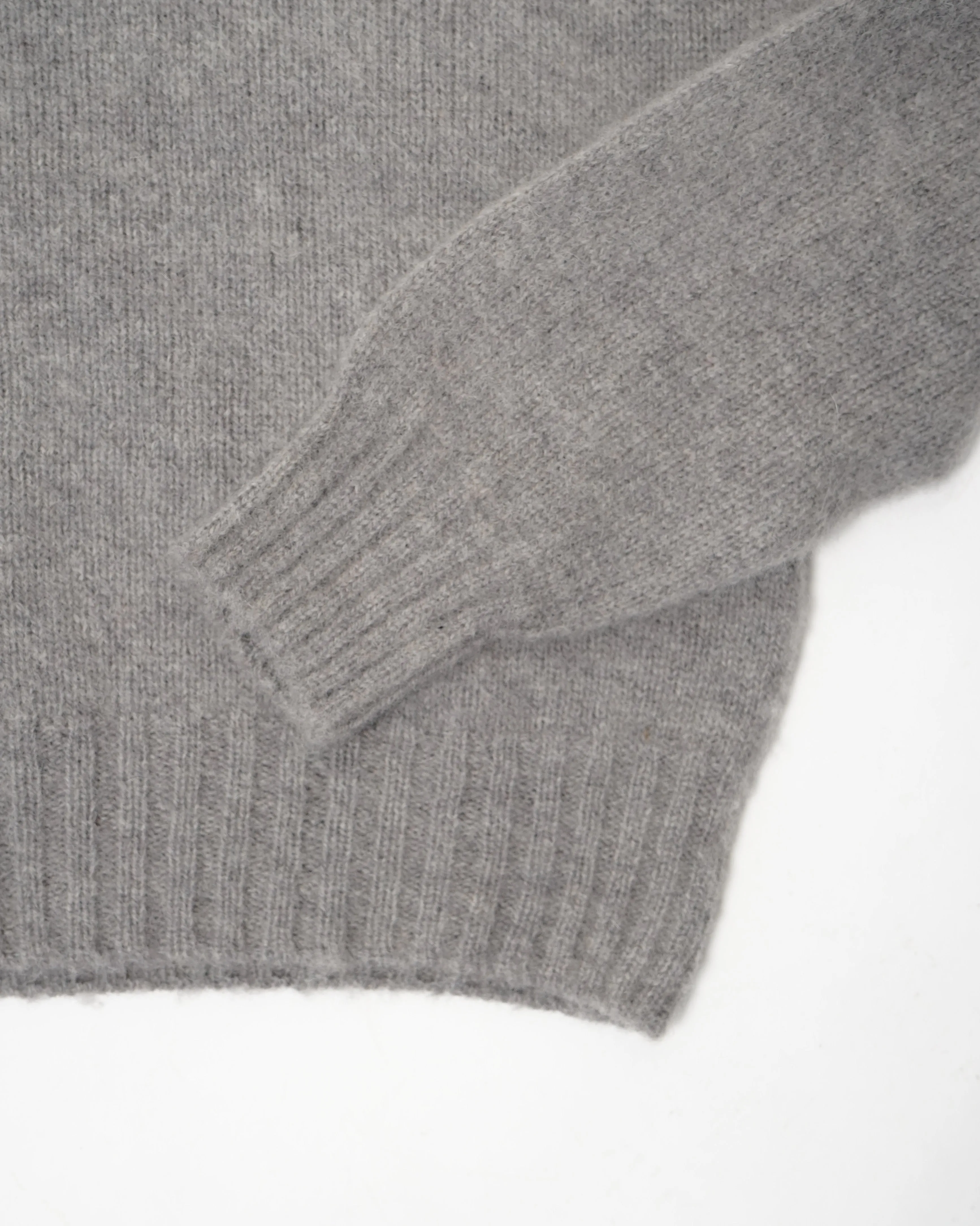 Brushed Shetland Sweater Crew Neck / Grey