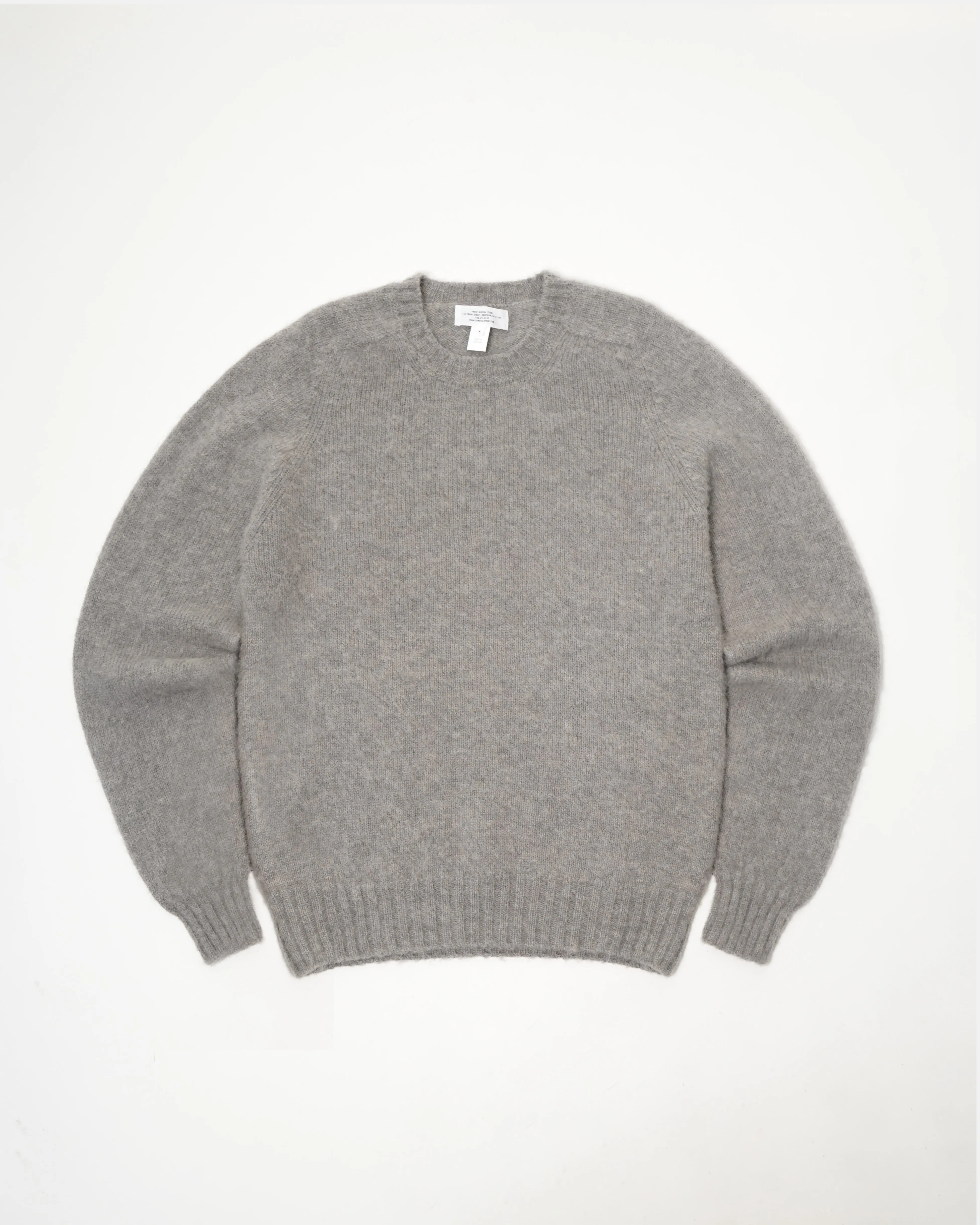 Brushed Shetland Sweater Crew Neck / Grey