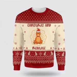 Cat Christmas And Meditate Ugly Christmas Sweater For Men And Women, Best Gift For Christmas, Christmas Fashion Winter