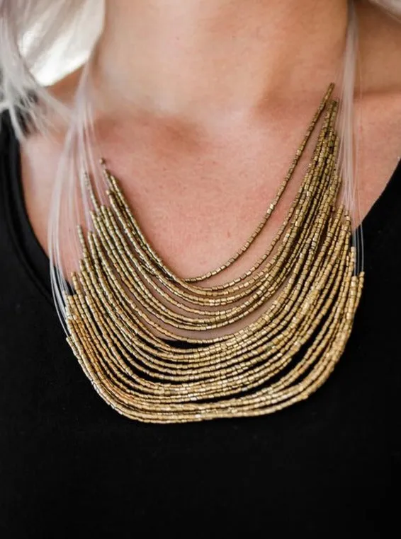 Catwalk Queen Brass Necklace Set