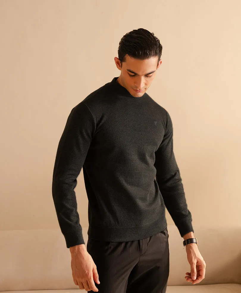 Charcoal Mock Neck