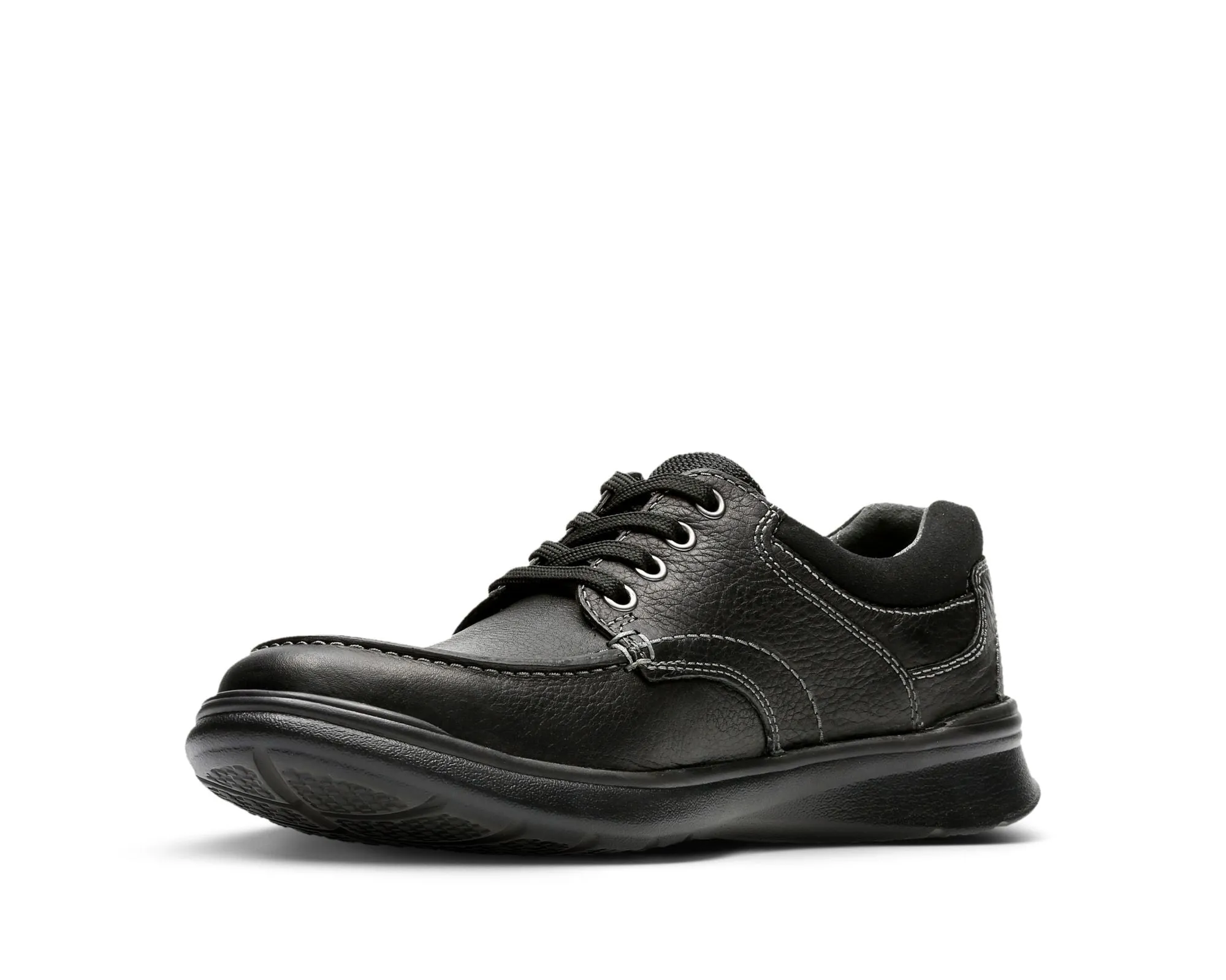 Clarks Cotrell Edge Black Oily Leather - Standard Width