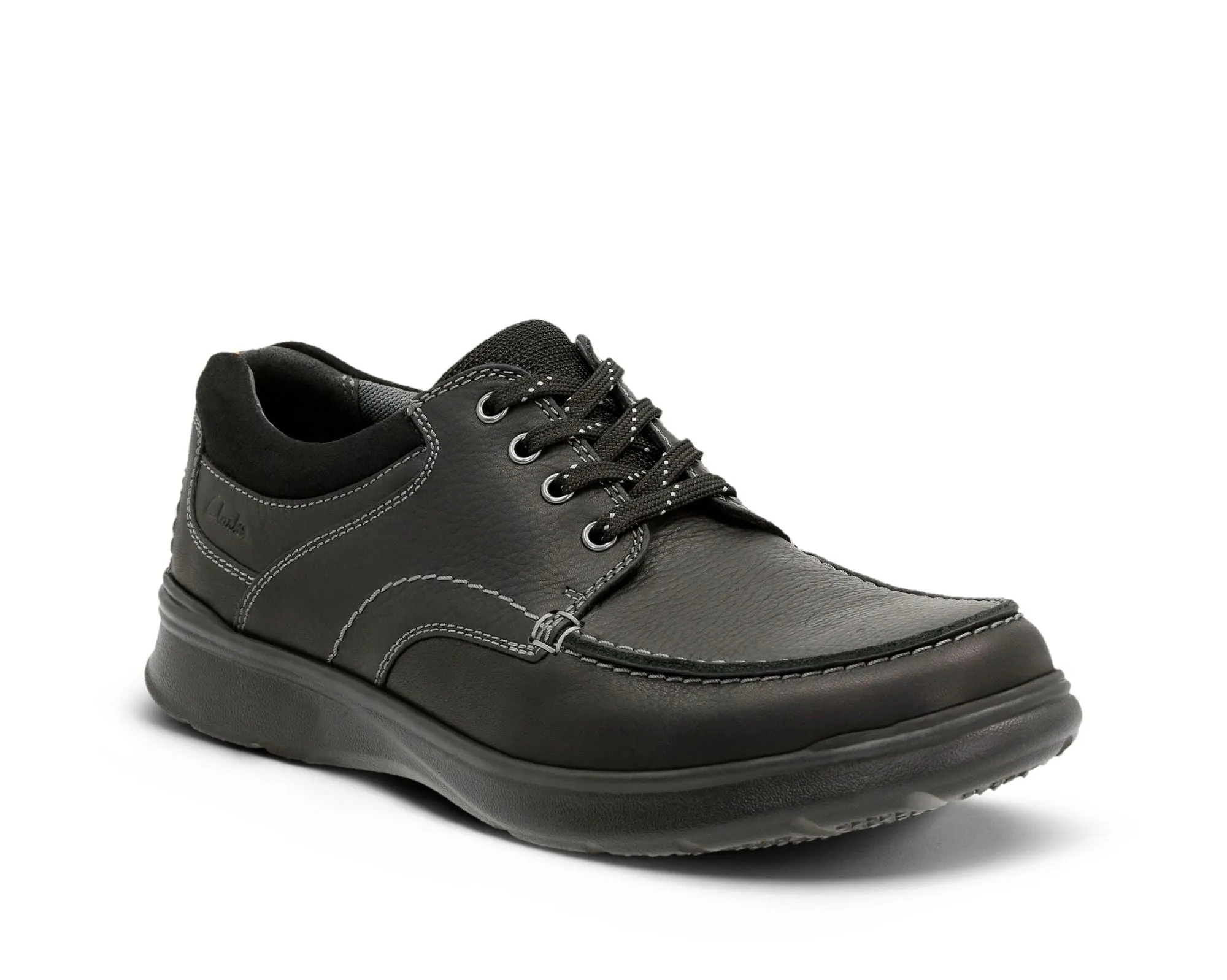 Clarks Cotrell Edge Black Oily Leather - Standard Width