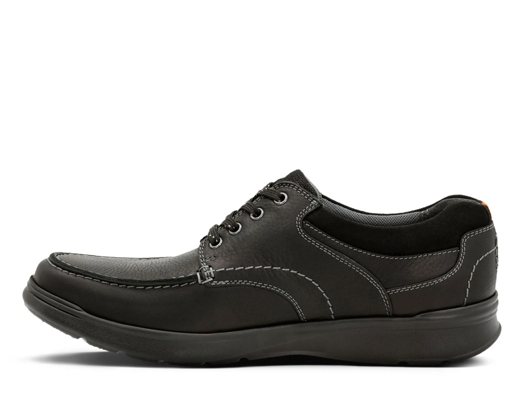 Clarks Cotrell Edge Black Oily Leather - Wide Width