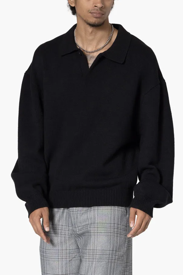 Collared Sweater - Black