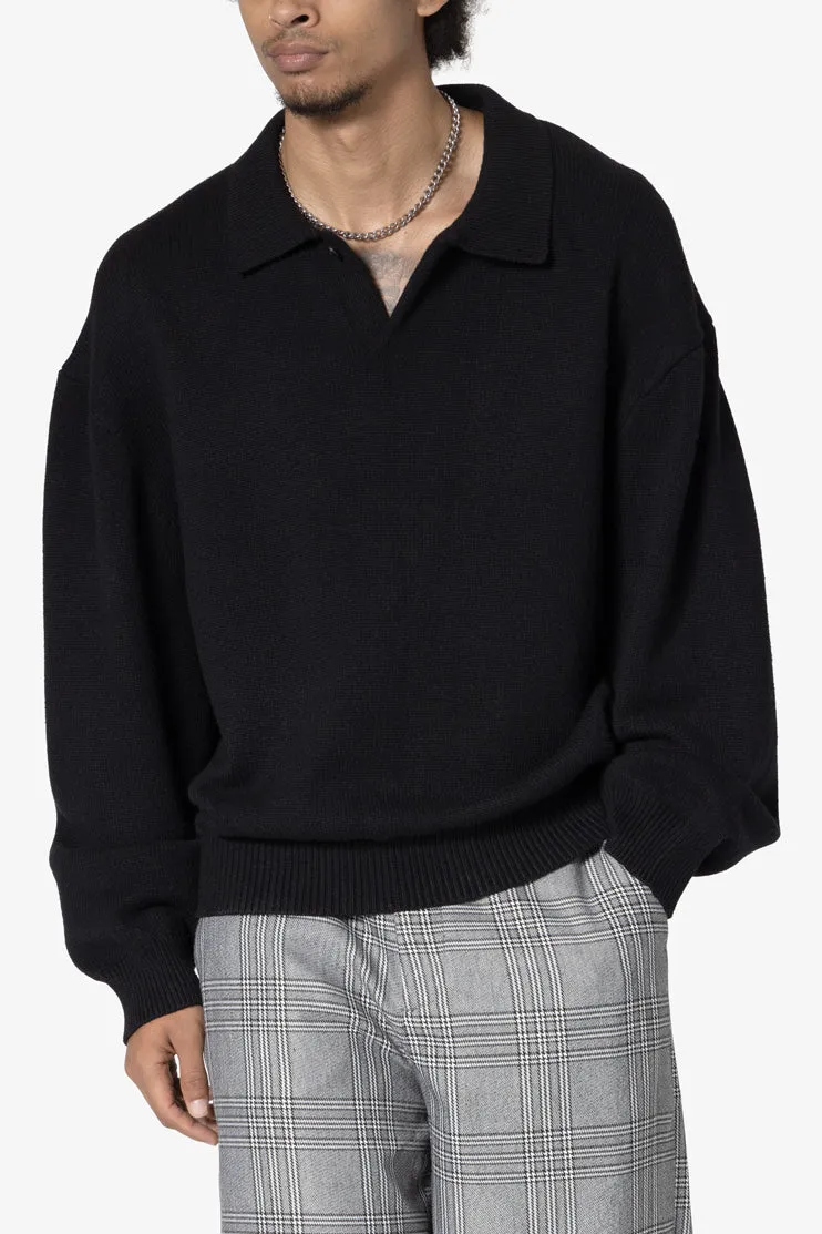 Collared Sweater - Black