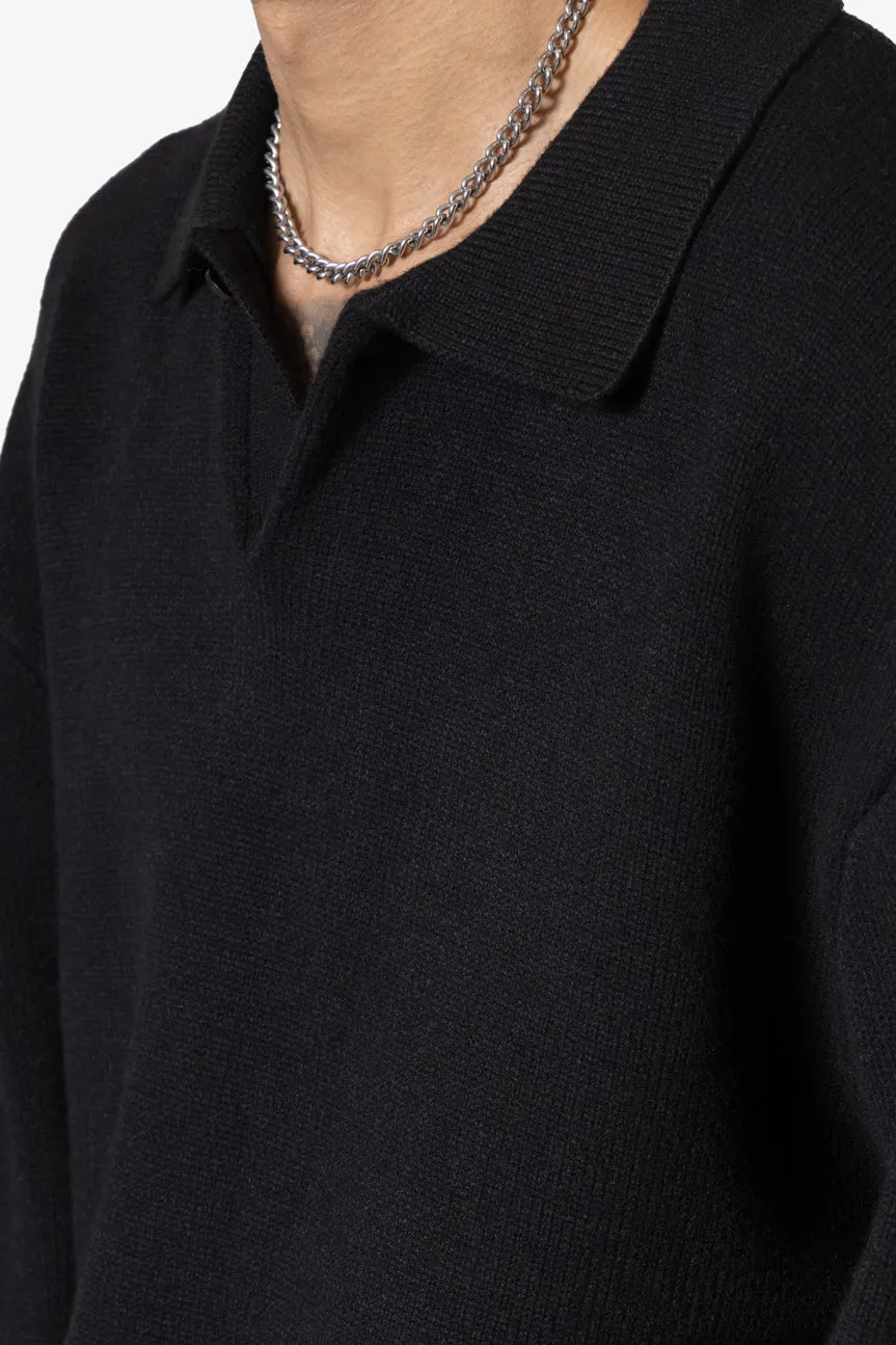 Collared Sweater - Black