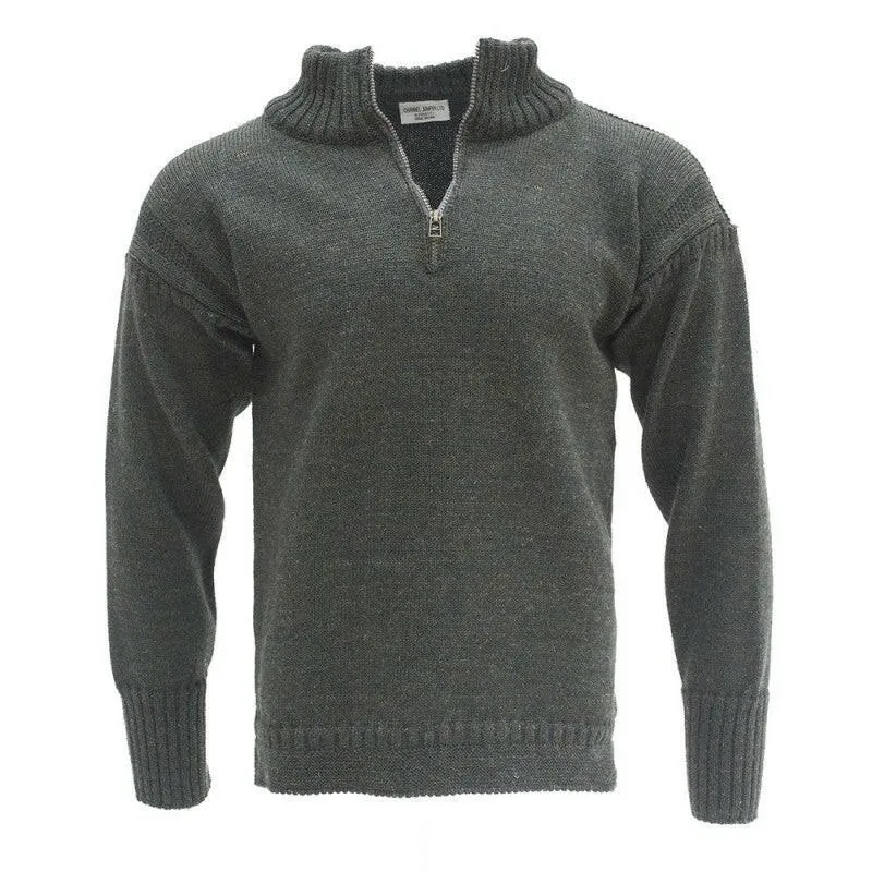 Corblets - Quarter Zip Guernsey Sweater - Channel Jumper