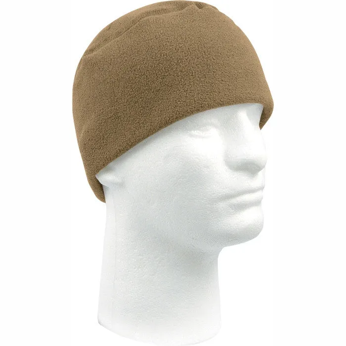 Coyote Brown - Polar Fleece Watch Cap Tactical Large Skull Watchman Beanie