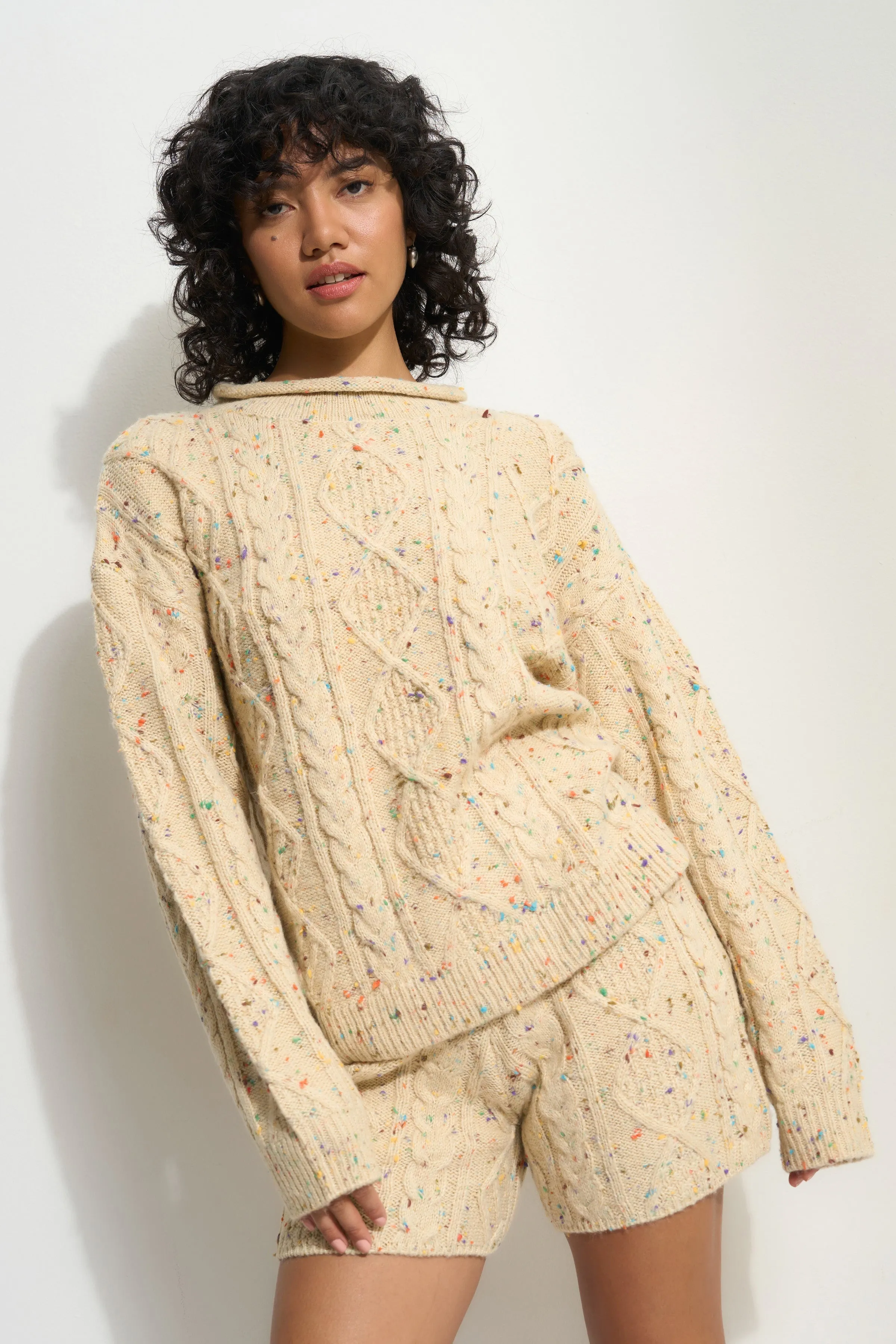 Daria Sweater - Creme Confetti