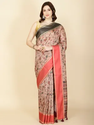 Digital Floral Printed Cotton Saree