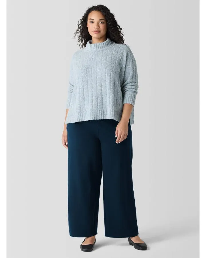 Eileen Fisher Cotton Fluff Rib Turtleneck Sweater