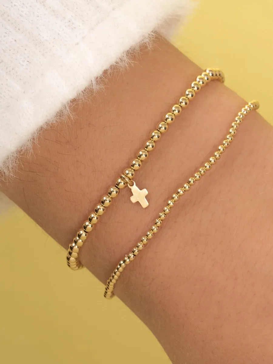 Everyday Stretch Bracelet with Cross Charm