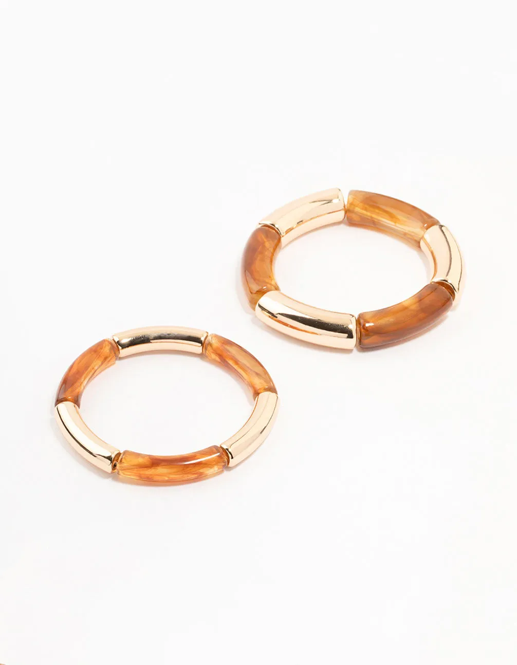 Gold & Resin Bangles 2-Pack