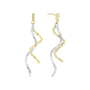 Golden Twist Drop Earrings