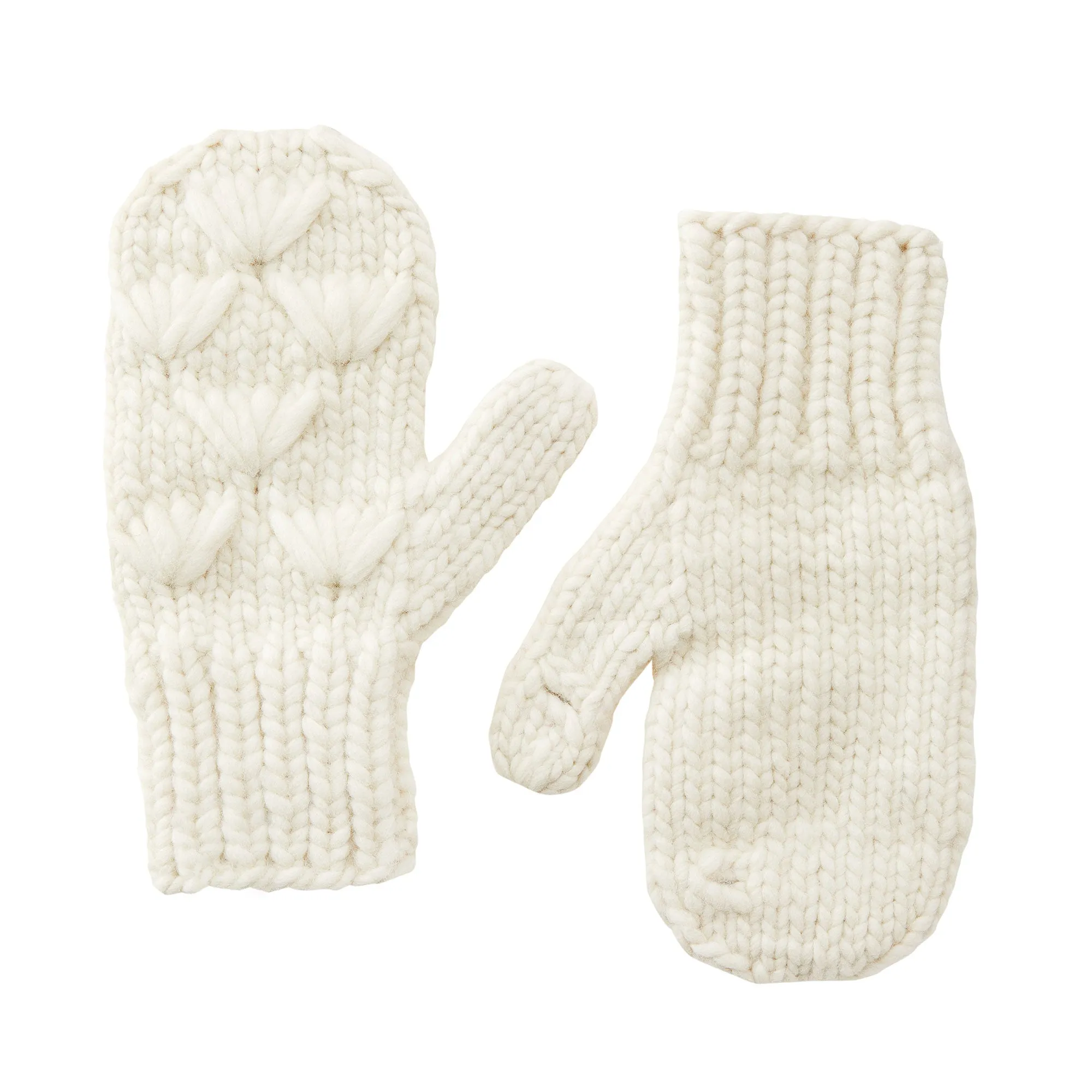 IVORY MOTLEY MITTENS