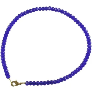 Karatcart Aanvi Blue Trendy Crystal Anklet