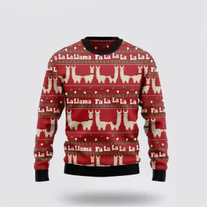 Llama Lalala Ugly Christmas Sweater, Farm Sweater, Christmas Gift, Best Winter Outfit Christmas