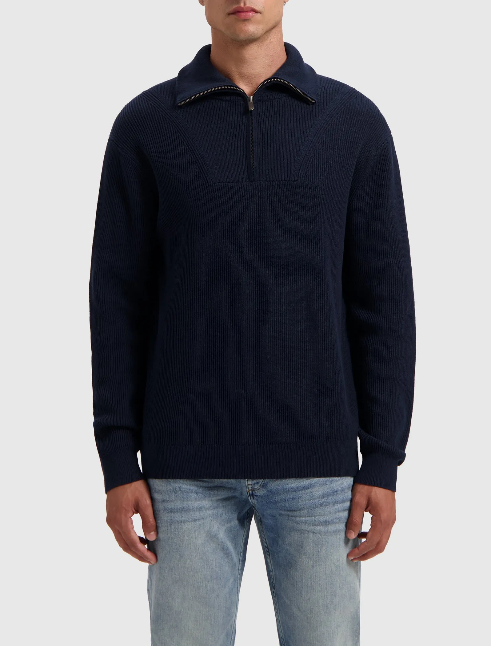 Loose fit Halfzip Knitwear | Navy