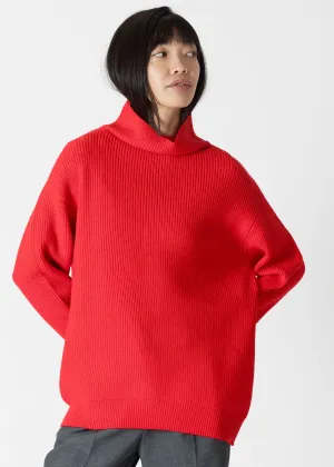 Lyla & Luxe - Ribbed Relaxed Mockneck Sweater