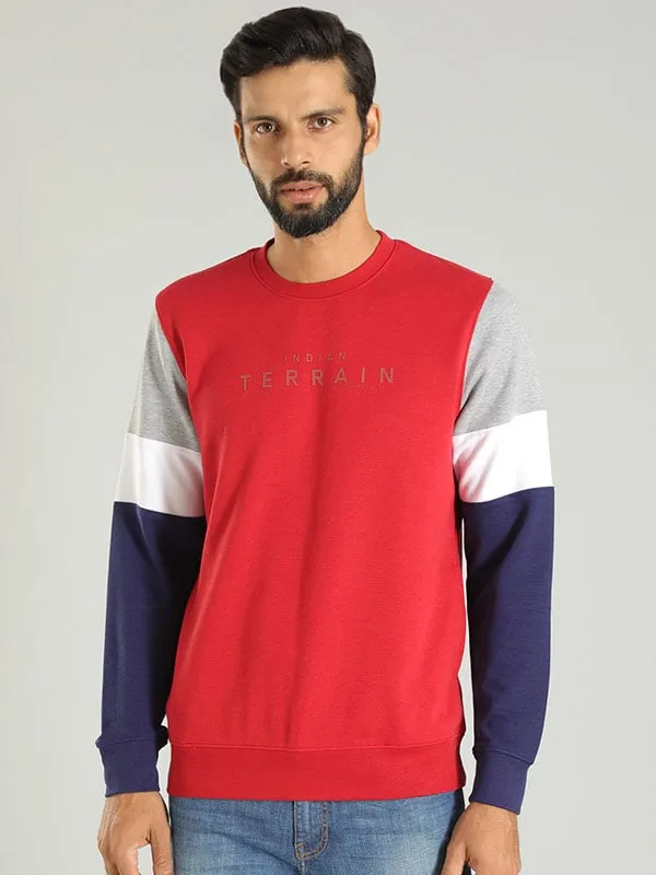 Men Color Block Crew Neck Sweatshirt