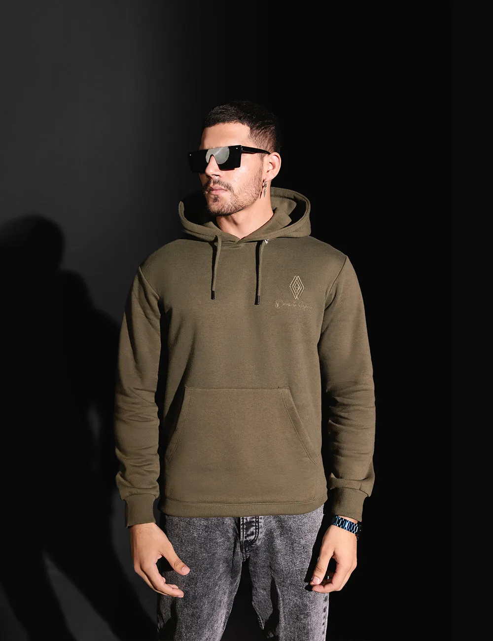 Olive Green Pullover Hoodie