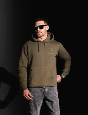 Olive Green Pullover Hoodie