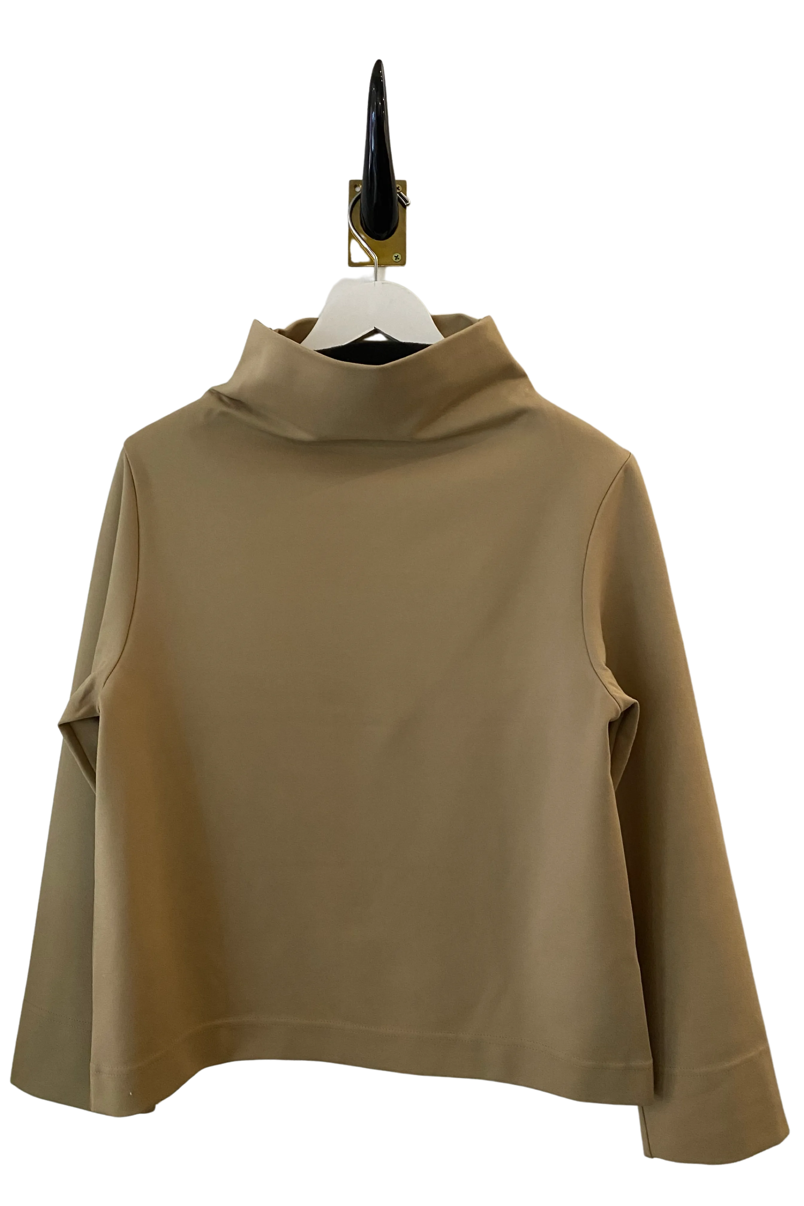 Peter O. Mahler Camel Wide Mock Neck Top