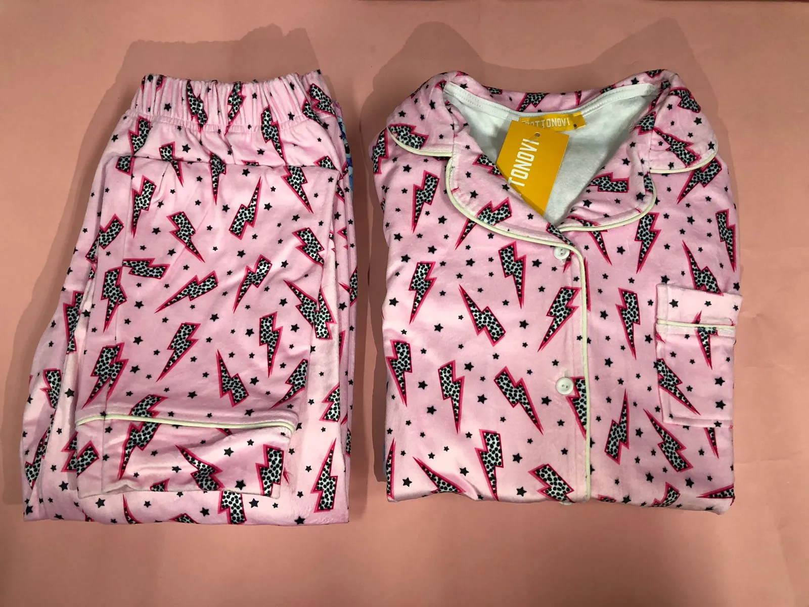 pink stars fleece set