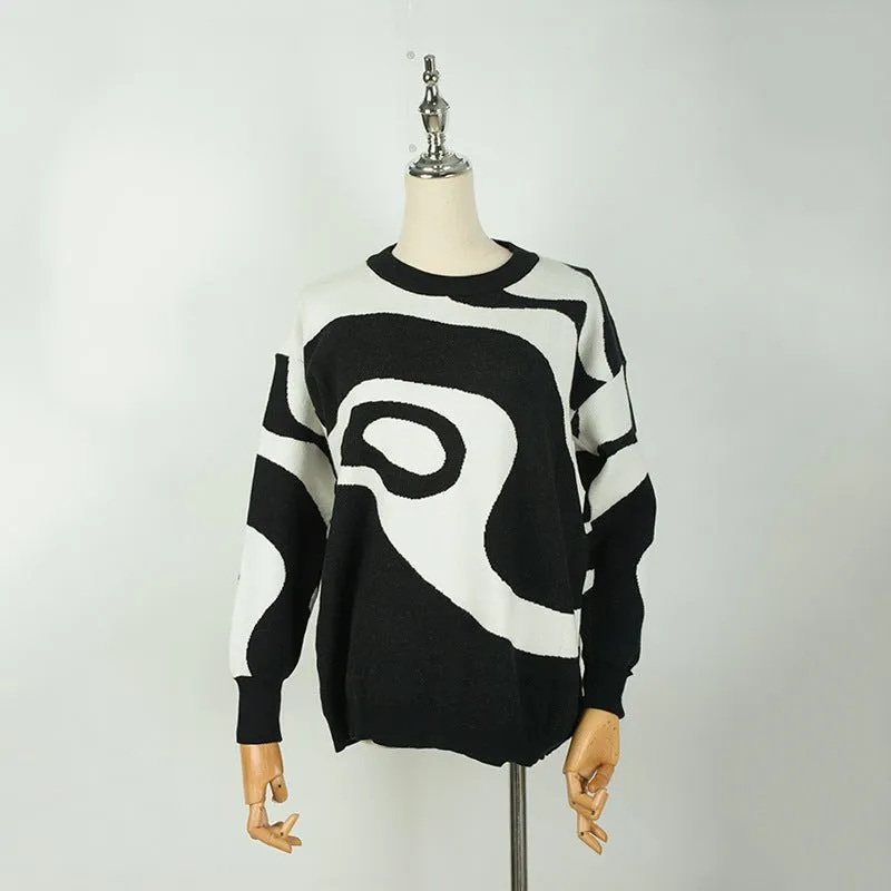 Pre Order:  Watercolor Swirls Knit Pullover