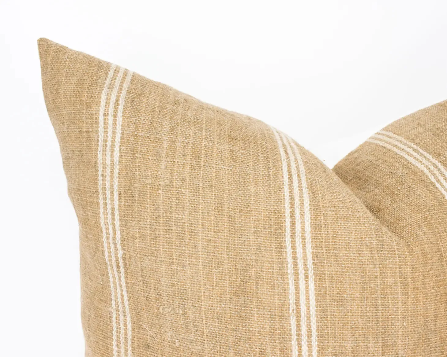 Priya - 24" Beige Indian Wool Pillow