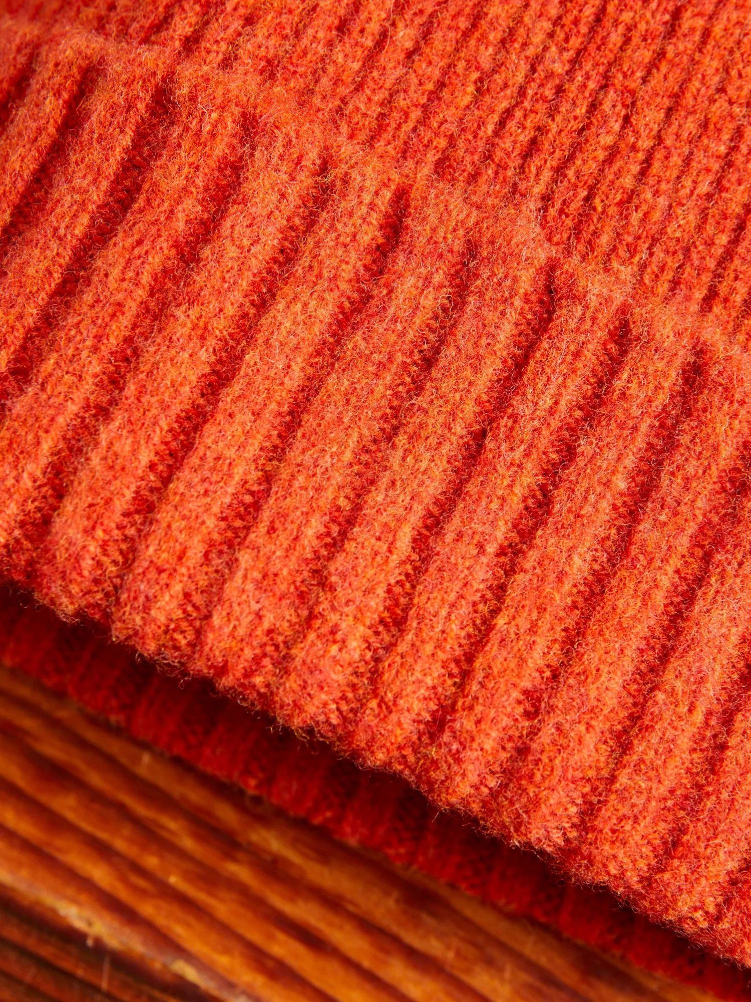 "King Jammy" Wool Beanie in Vintage Orange