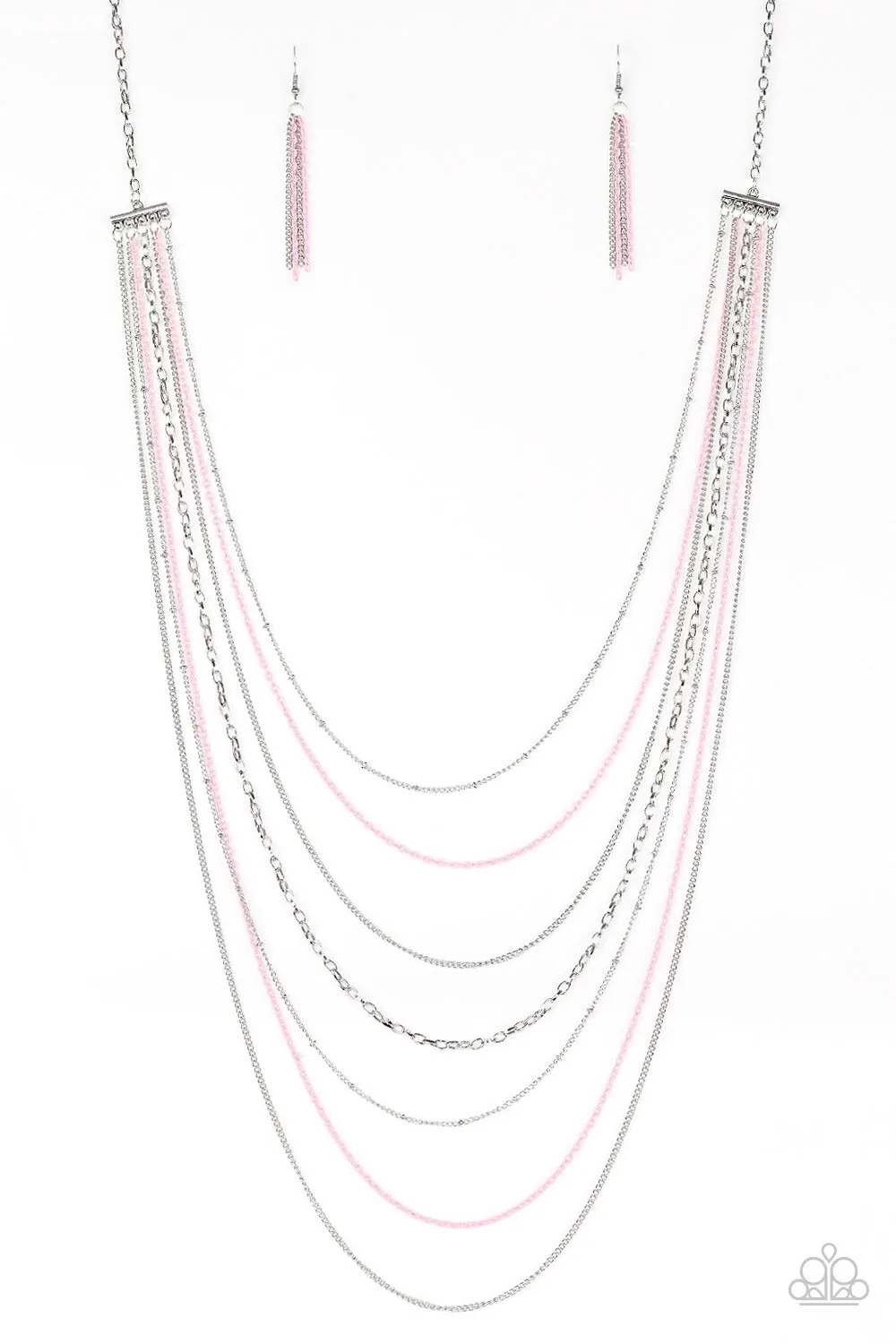  Radical Rainbows Pink Necklace Set