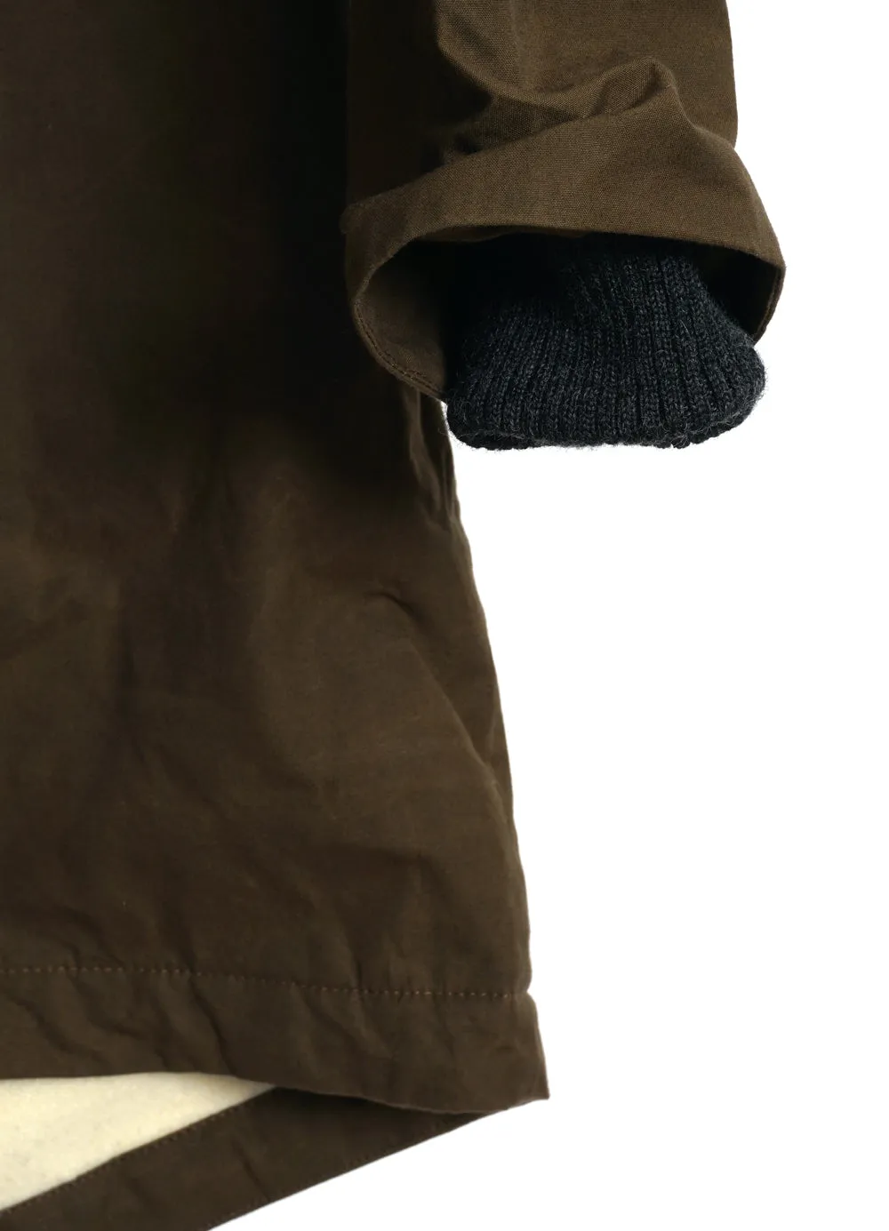 RASMUS 26-68-9 | Waxed Parka With Zipper | Tobacco