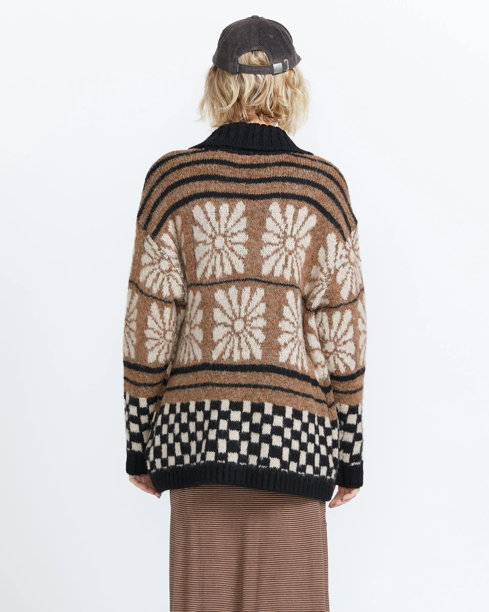 Rent Free Cardigan - Vintage Brown