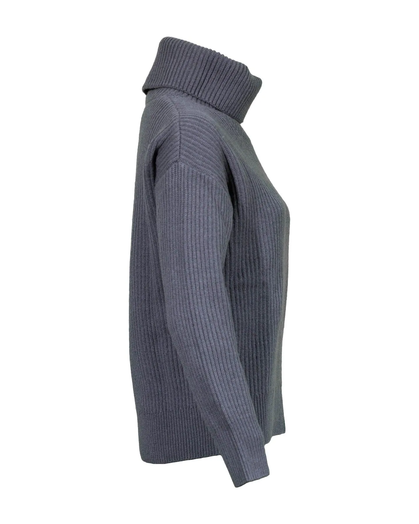 Ribbed Wool-Cashmere Turtleneck