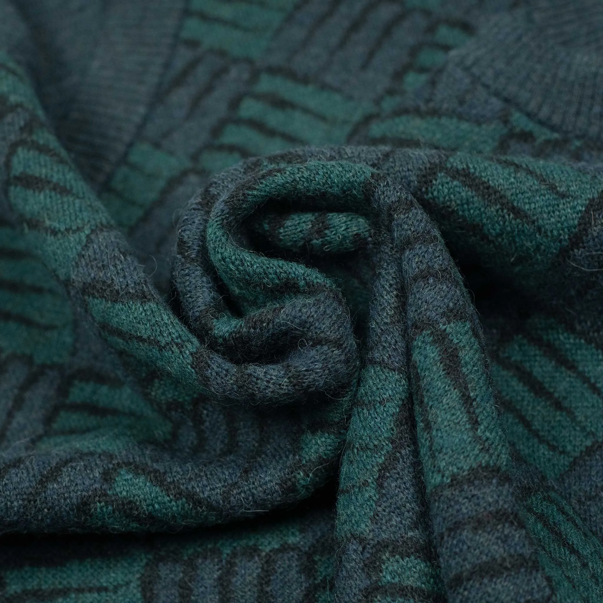 Sweater vest in deep teal wool and alpaca mix