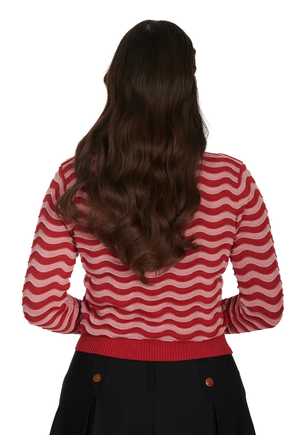 Sweet Stripes Pullover Sweater in Red & Pink by Banned Apparel