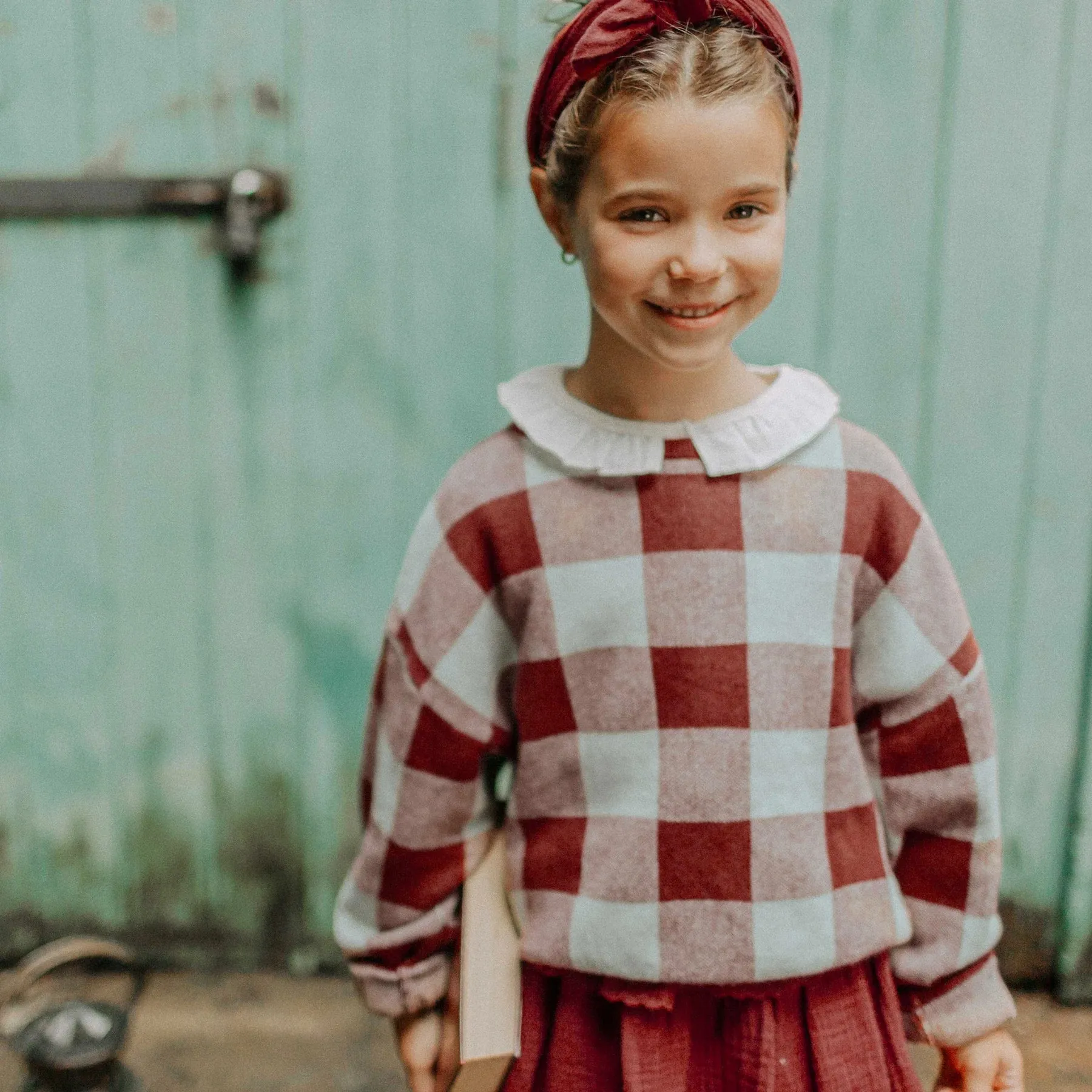 The Ewan Plaid Knit Sweater - KIDS