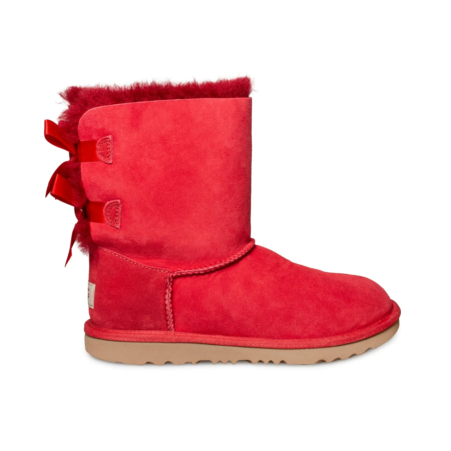 UGG Bailey Bow II Ribbon Red Boots - Youth