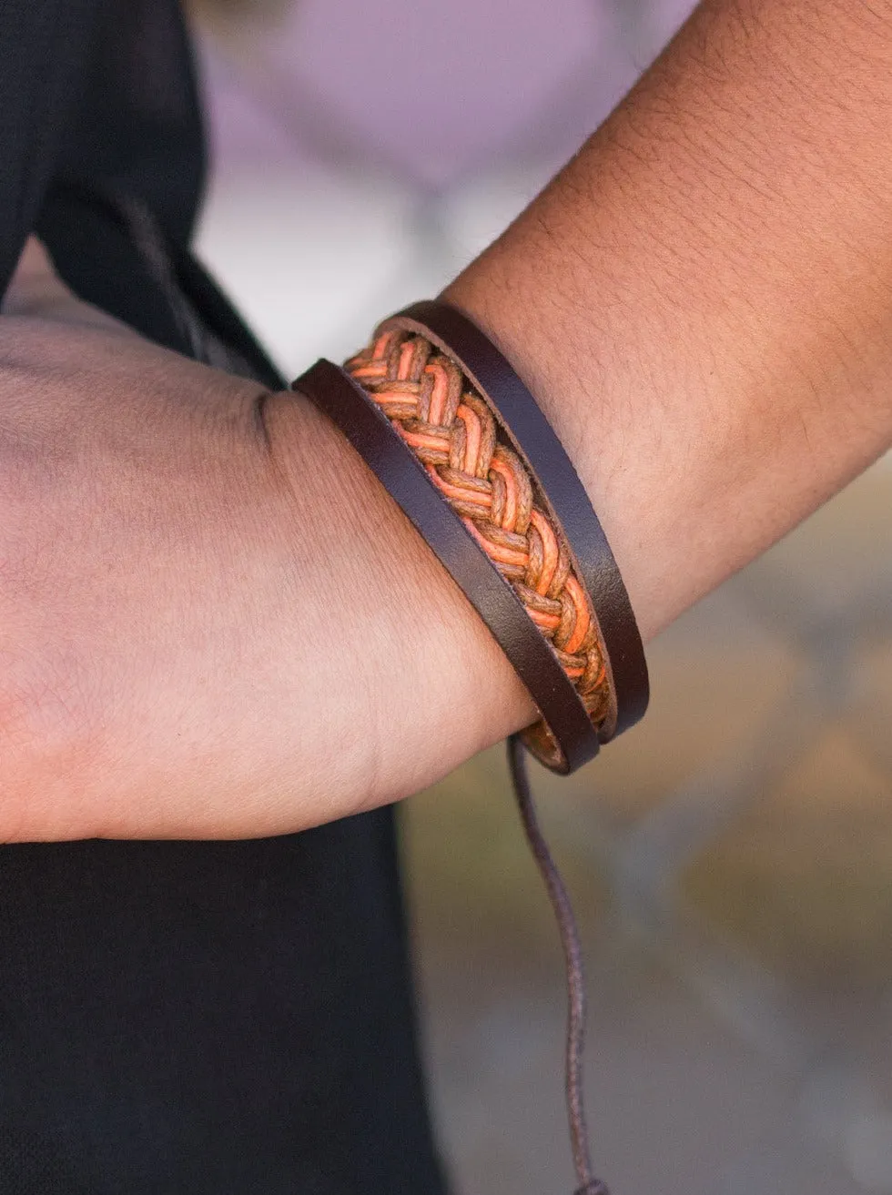 Wander Often Orange Bracelet