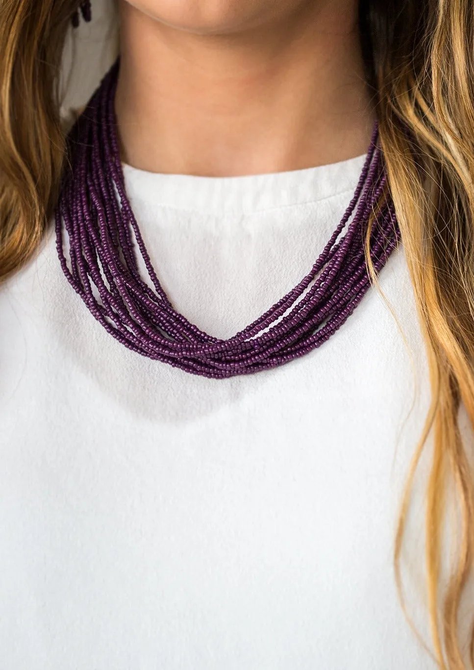 Wide Open Spaces Purple Necklace Set