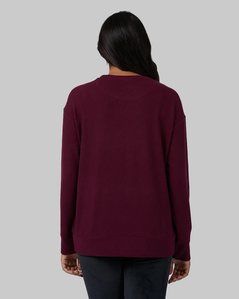 WOMEN'S SOFT SWEATER KNIT CREW TOP