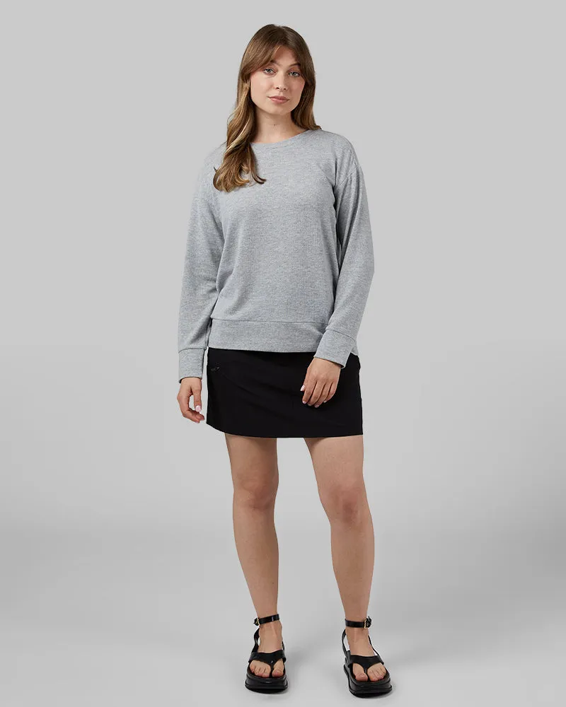 WOMEN'S SOFT SWEATER KNIT CREW TOP